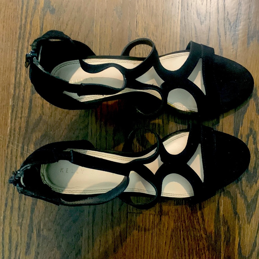 Kelly and Katie Black Velvet Heels